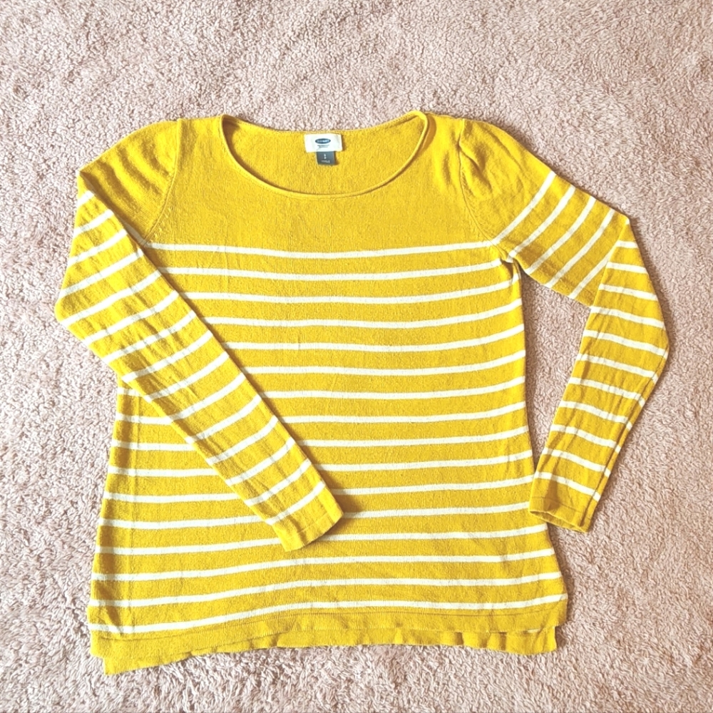 Old Navy Stripped Yellow Sweater, Size SP